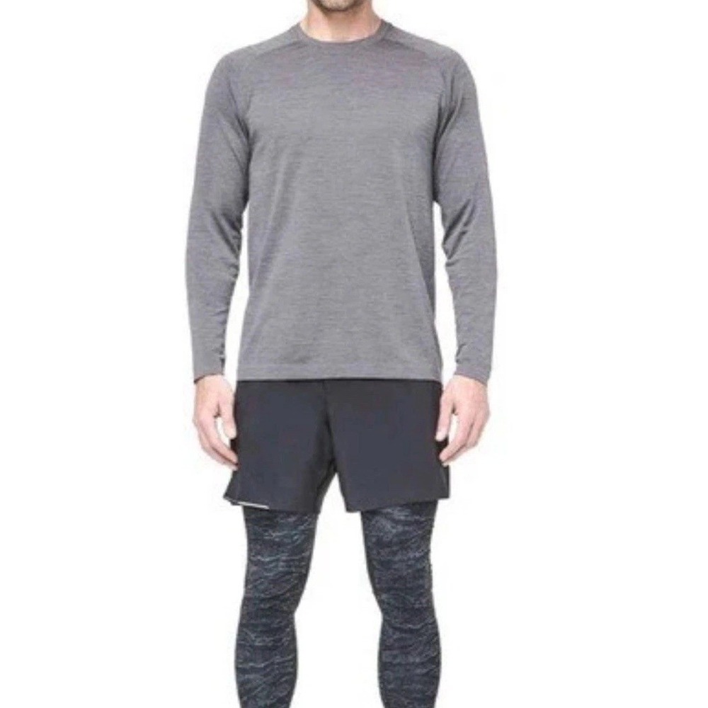 Mens LULULEMON Mental Vent Tech Long Sleeve Pullover Short Sz Med‎ EC